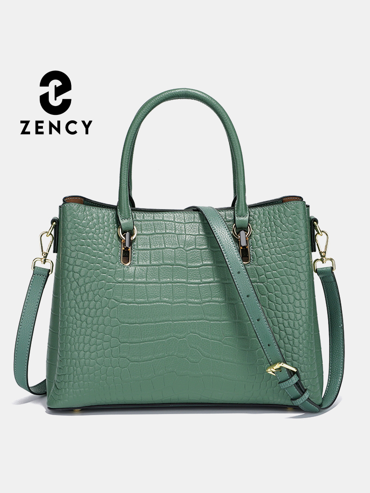 Leather Work Bag Women - Zency 여성용 정품 가죽 탑 핸들