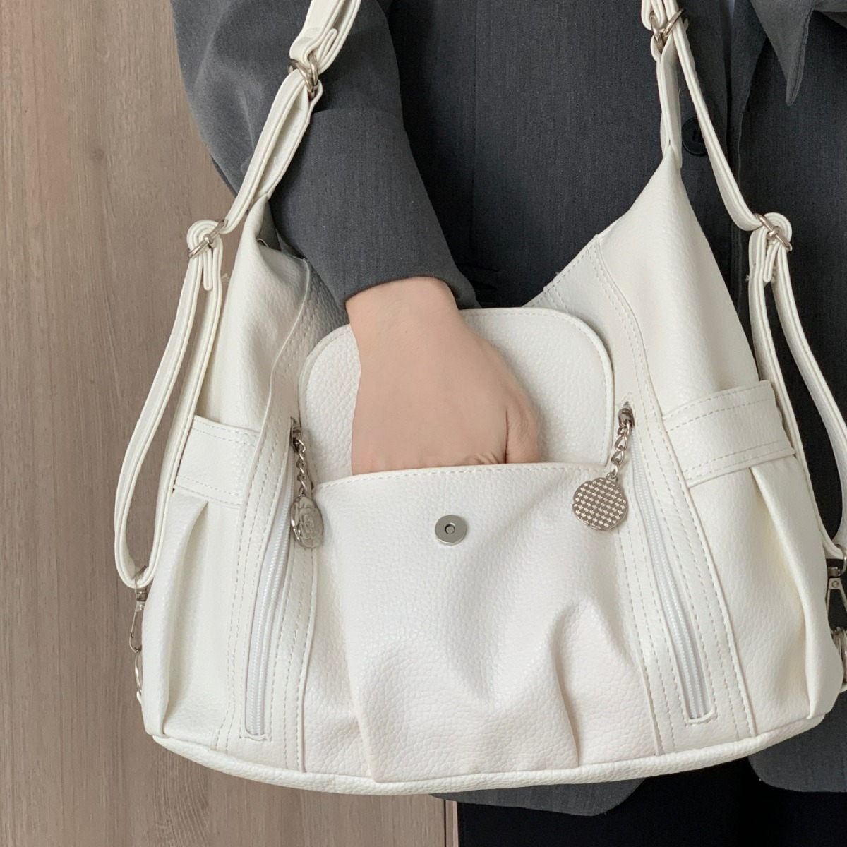 Leather Work Bag Women - 여성용 멋진 가방 패션 한국 버전