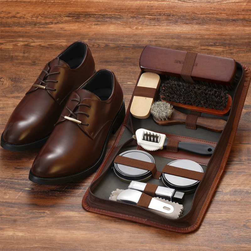 Leatherwork Kit - 말총 신발 브러시 세트 가죽 관리