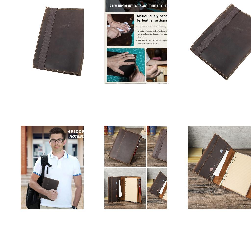 Leatherwork Journal - 학교, 직장, 여행 저널용 가죽 저널