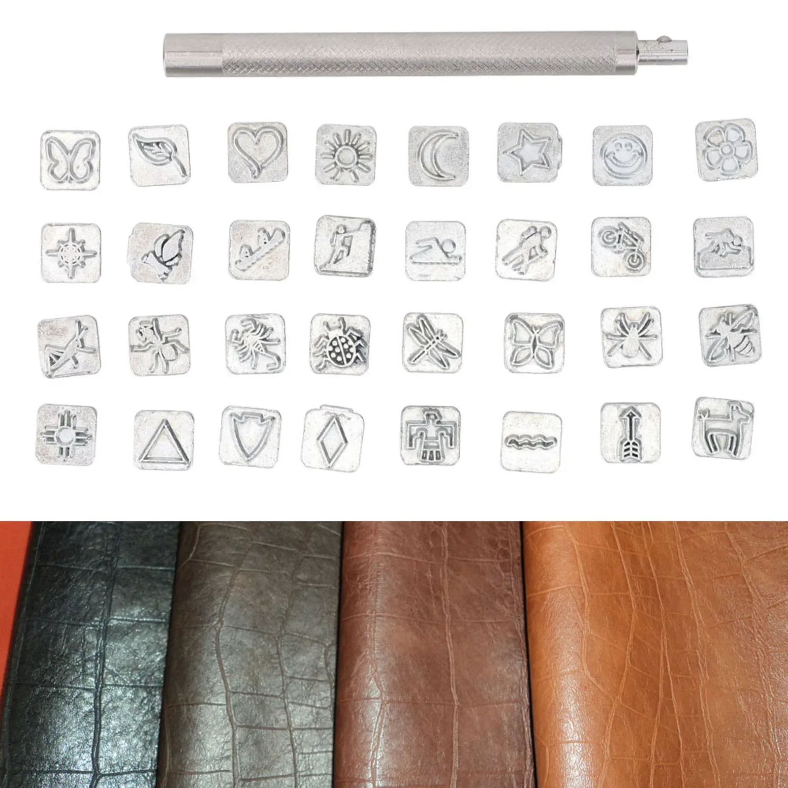 Leather Stamp Set - 만화 동물 식물 가죽 스탬프 펀치
