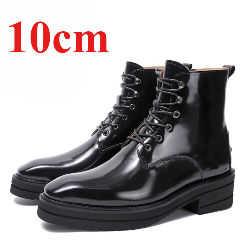 Leather Work Western - 남성용 키높이 부츠 10cm 영국식 웨스턴
