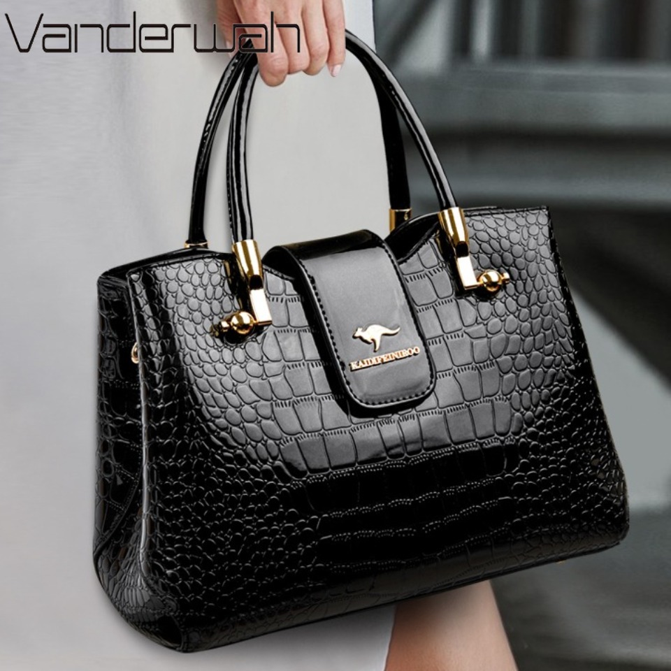 Leather Work Bag Women - KAIDIFEINIROO 캥거루 브랜드 캐주얼 토트 백