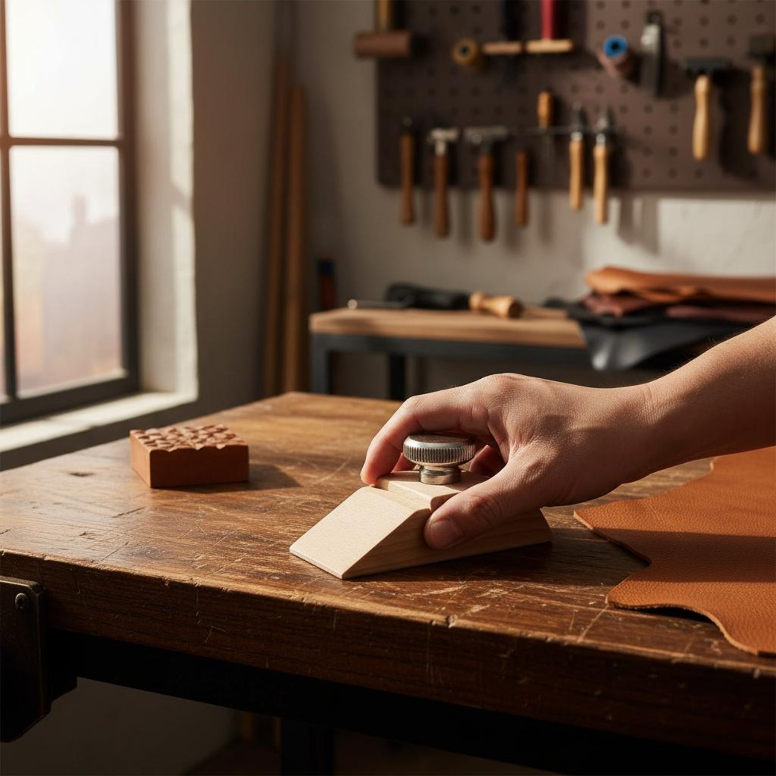 Leatherworker Block - 가죽 테두리 샌딩 블록 조절 가능한