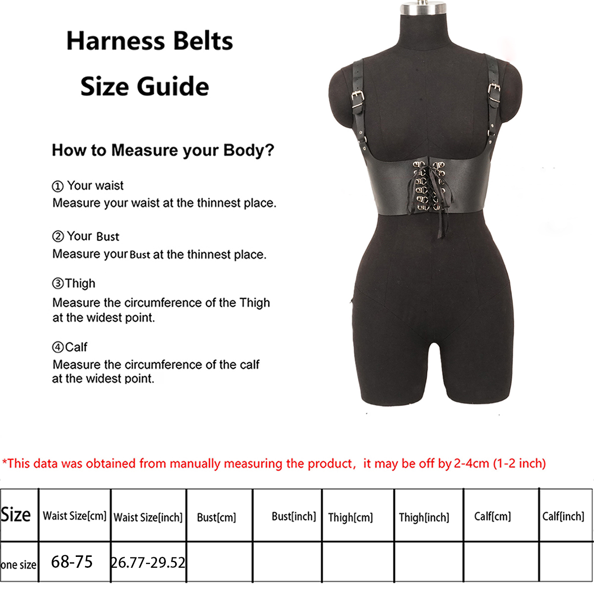 여성 패션 벨트 펑크 허리-어깨 가죽 바디 하네스 서스 - Leather Work Harness 리뷰 및 가격