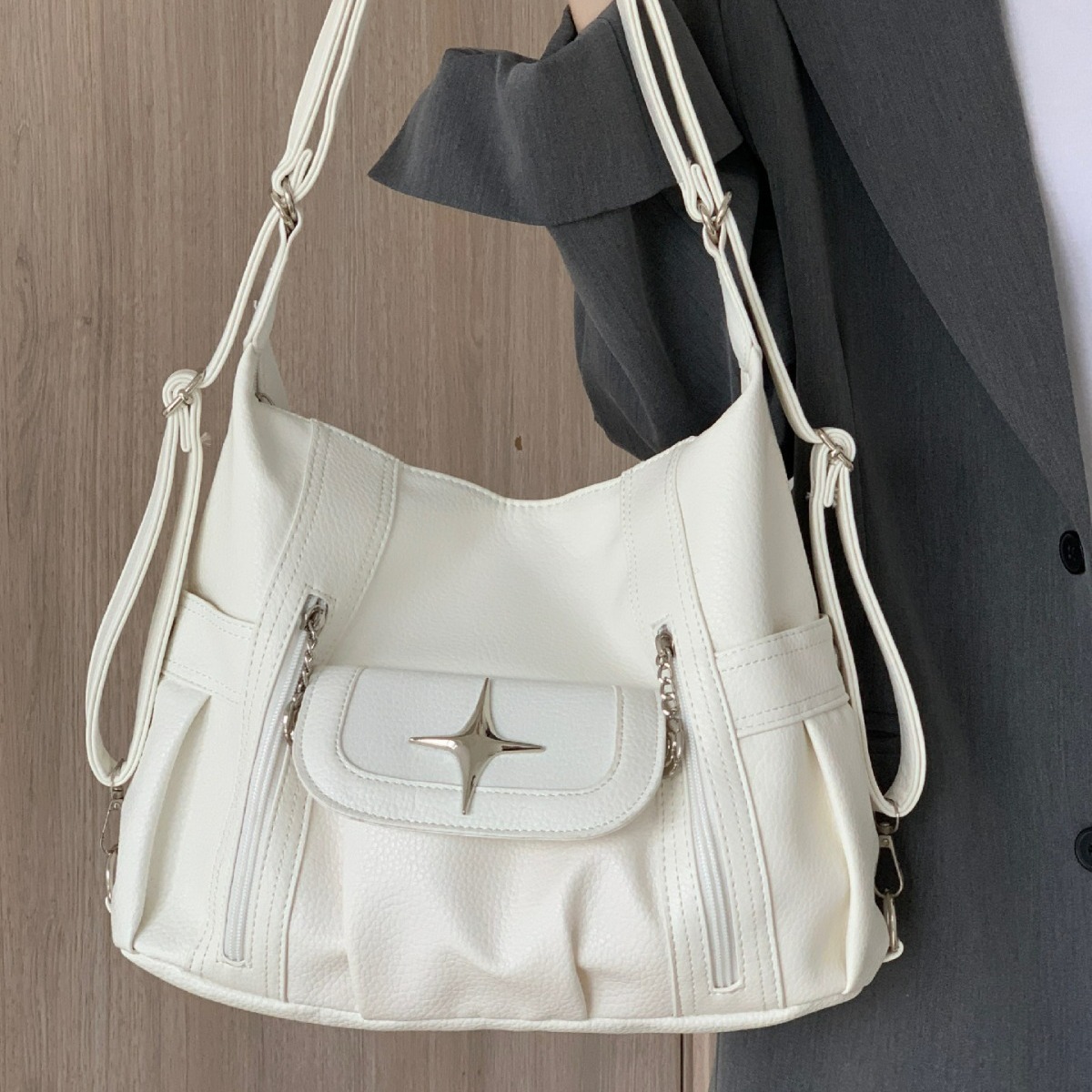 여성용 멋진 가방 패션 한국 버전 학생 여행용 대형 가 - Leather Work Bag Women 리뷰 및 가격