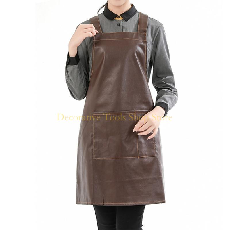 QX2E 인조 가죽 방수 작업 앞치마 포켓 솔리드 컬러 - Leatherwork Apron 리뷰 및 가격