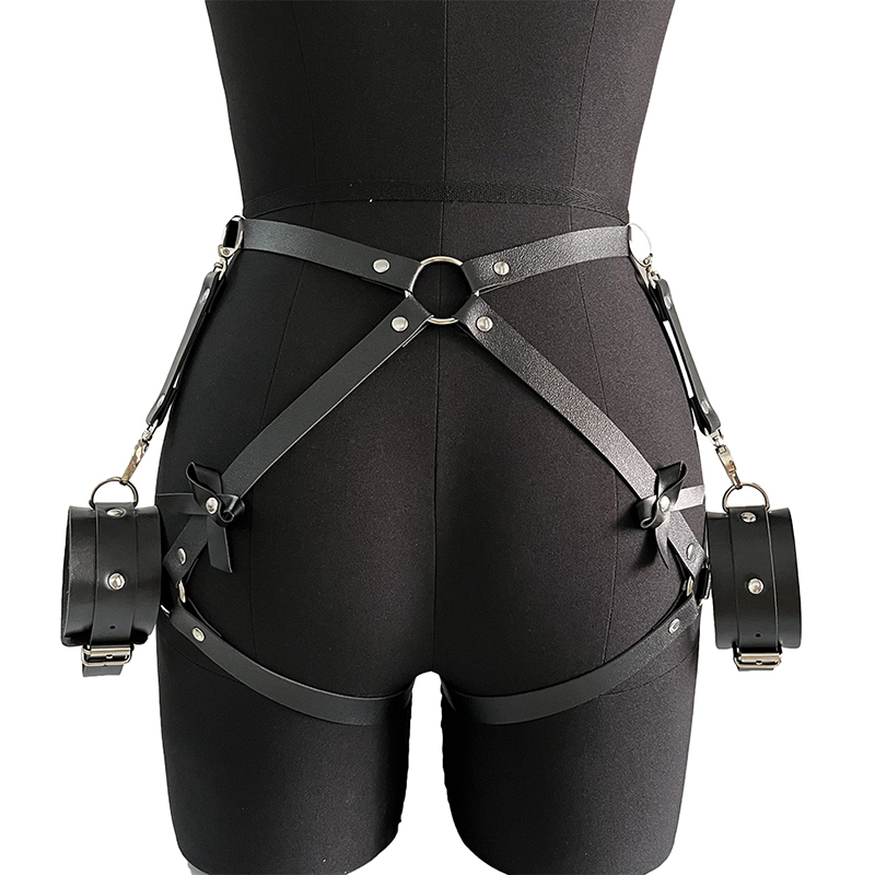 세련된 여성용 리본 장식 레그 하네스와 팔찌가 있는 인 - Leather Work Harness 리뷰 및 가격