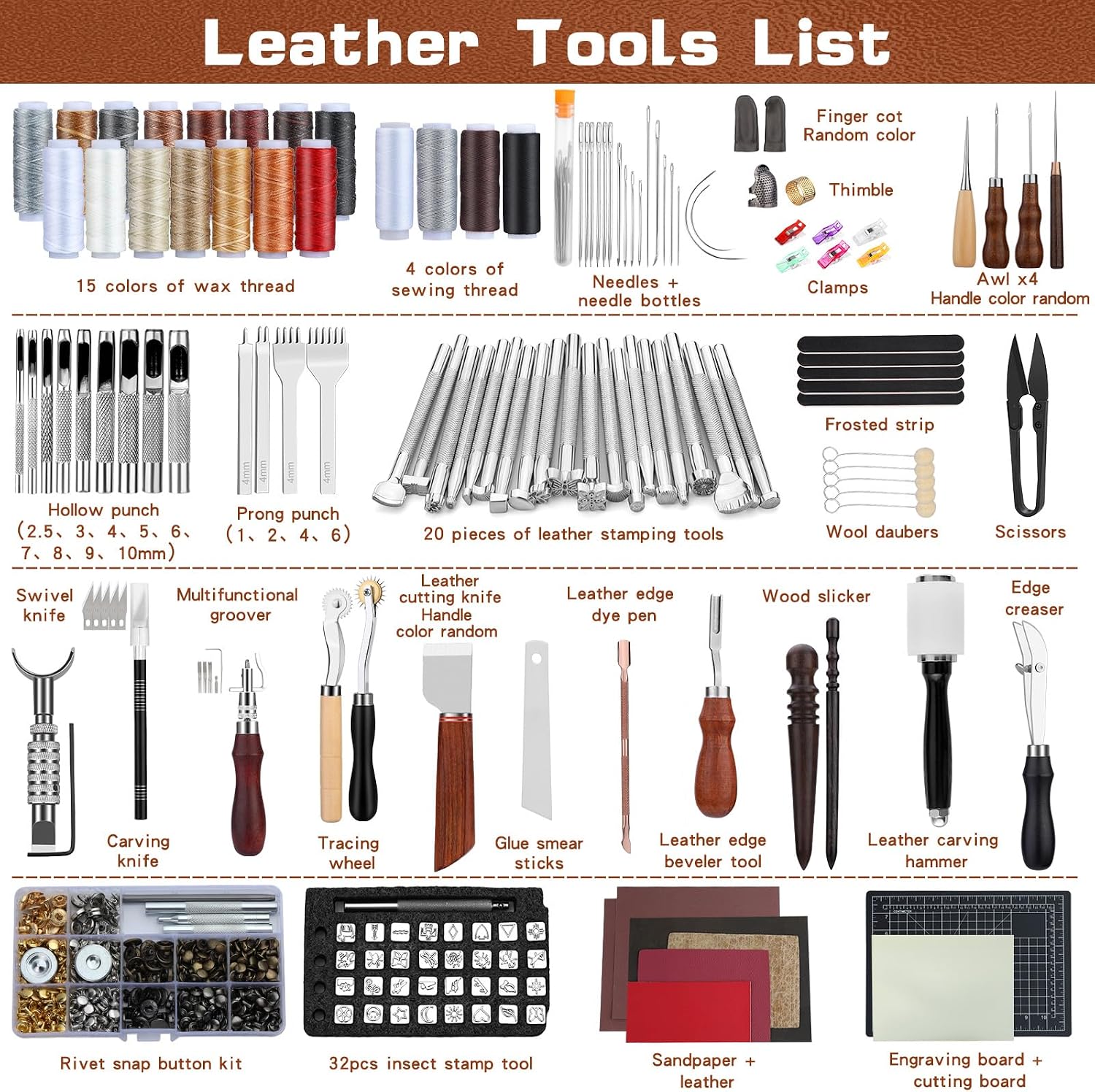 가죽 공예 도구 세트, 가죽 가공 키트, 맞춤형 핸드백 - Leatherwork Kit 리뷰 및 가격