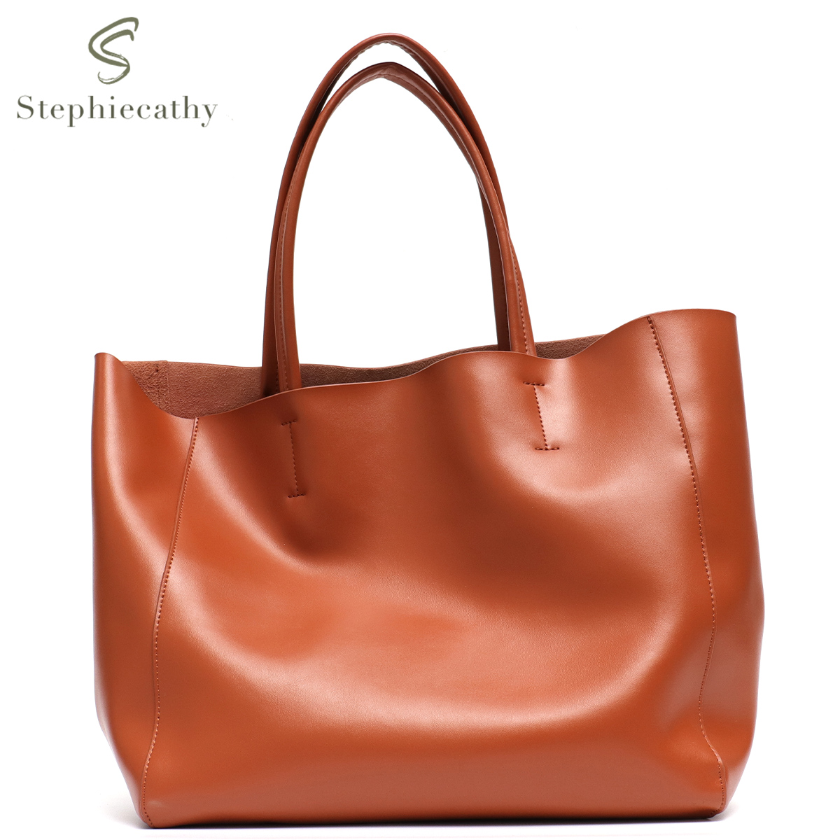 미니멀리스트 빅 토트 백 여성 유행 진짜 가죽 숄더 핸 - Leather Work Bag Women 리뷰 및 가격