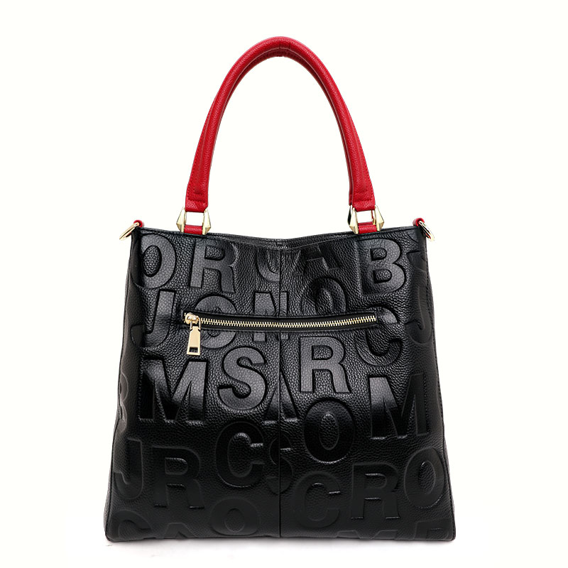 정품 소가죽 엠보싱 레터 토트백 탈부착 가능한 크로스  - Leather Work Bag Women 리뷰 및 가격