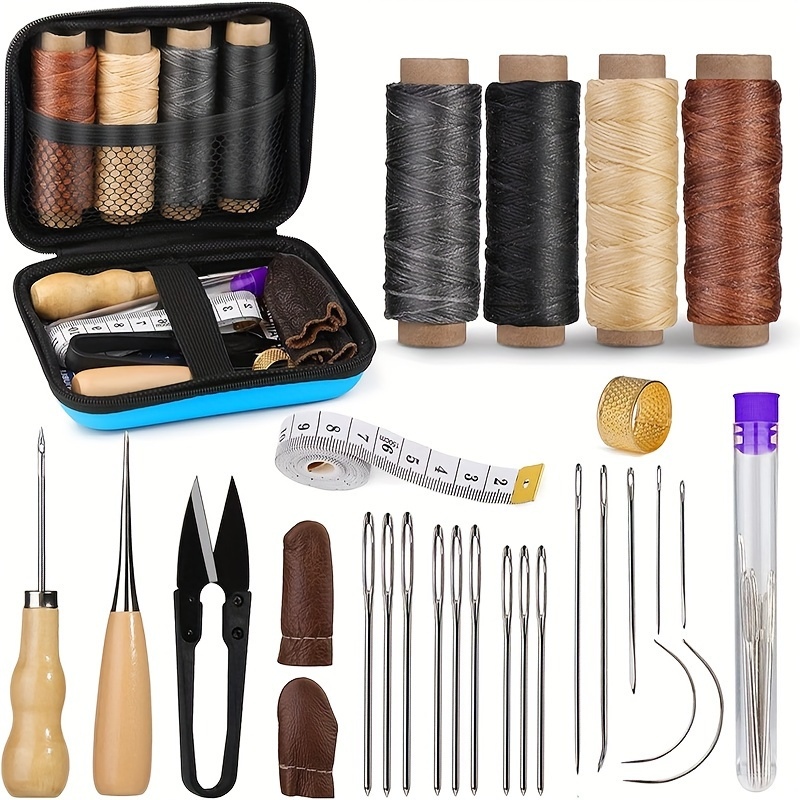 [가죽 작업 키트] 가죽 재봉 키트, 큰 눈 바늘, 왁 - Leatherwork Kit 리뷰 및 가격