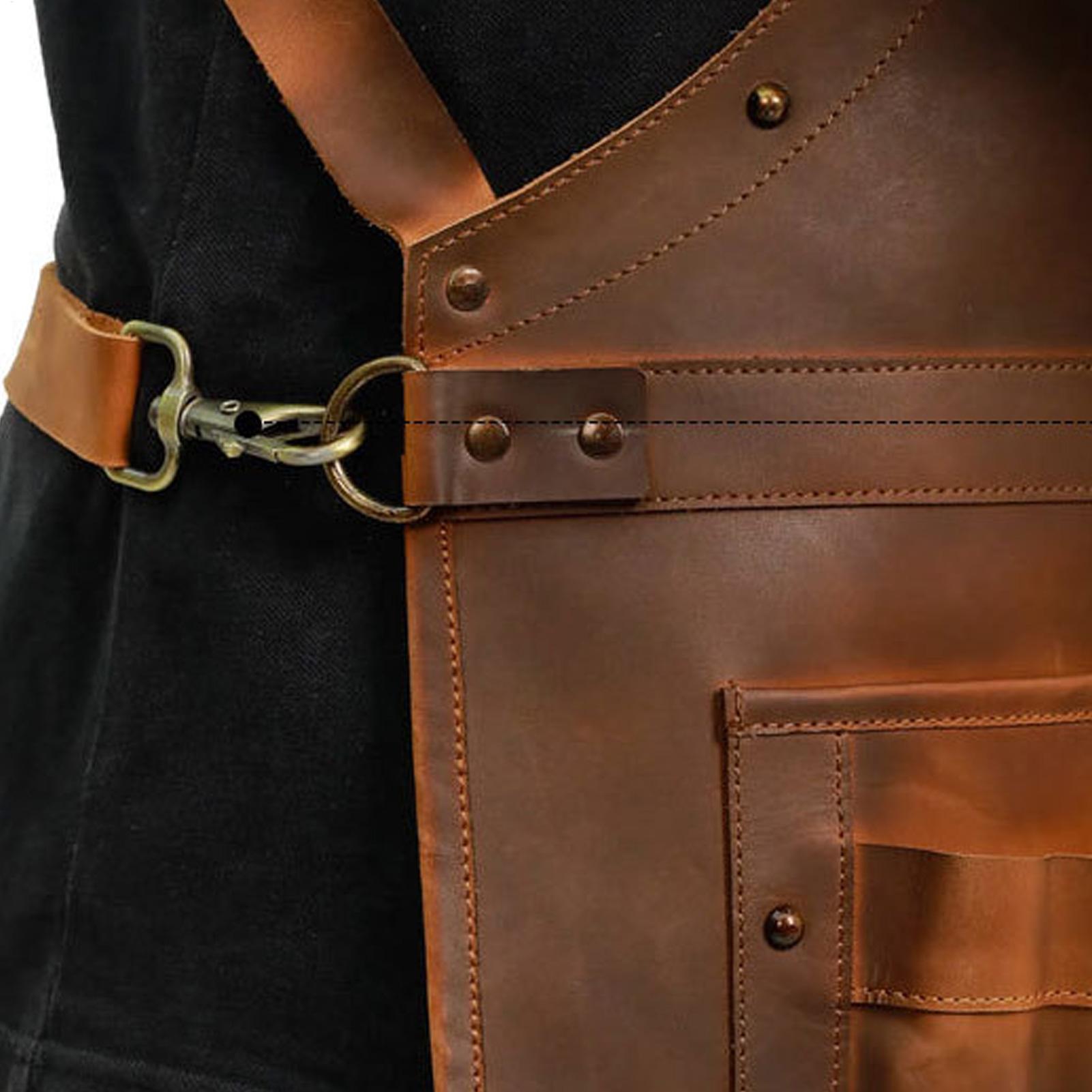 다양한 포켓이 있는 가죽 앞치마, 방수 조절 가능한 스 - Leatherwork Apron 리뷰 및 가격