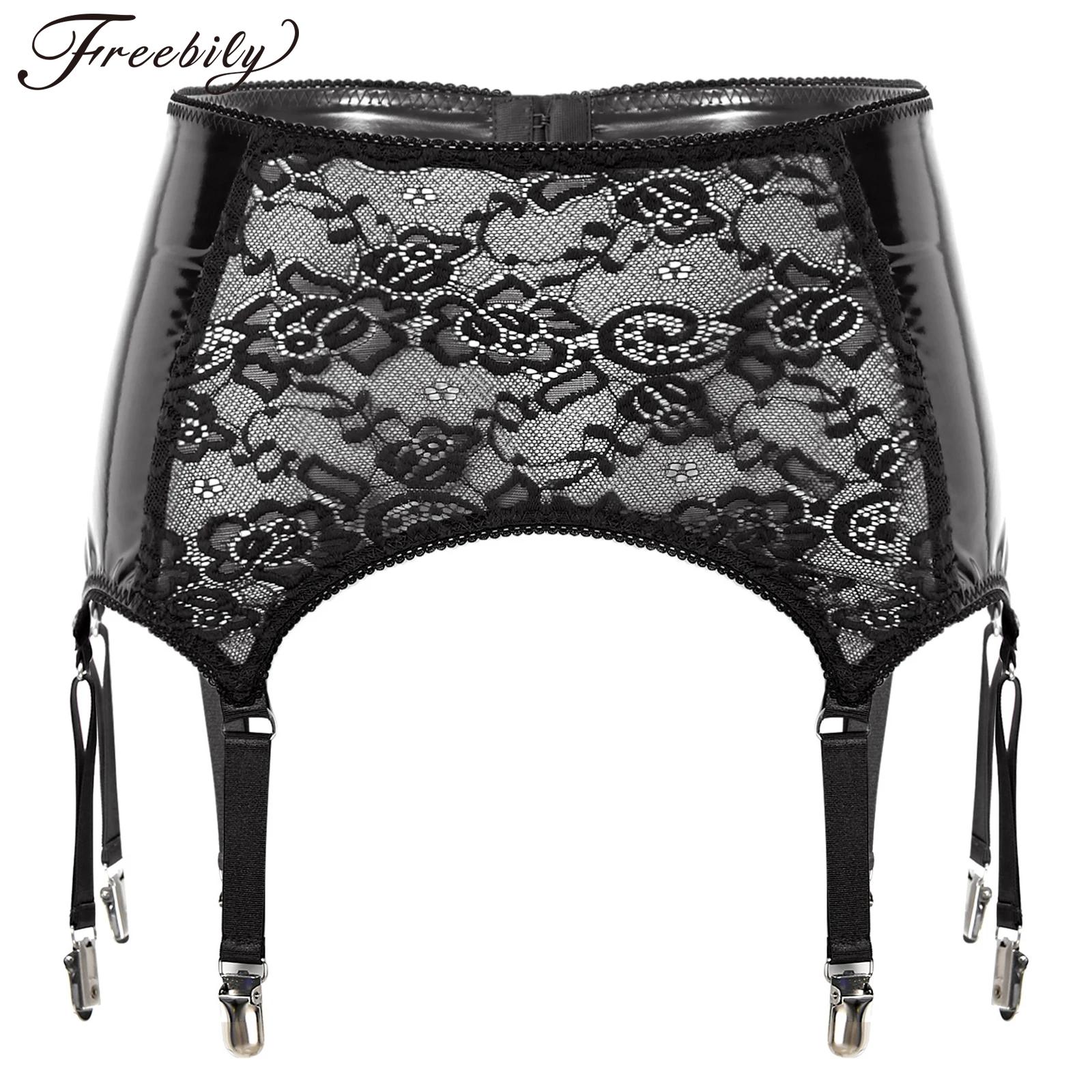 여성 꽃 레이스 서스펜더 가터 서스펜더 PU 가죽 가터 - Leather Work Harness 리뷰 및 가격