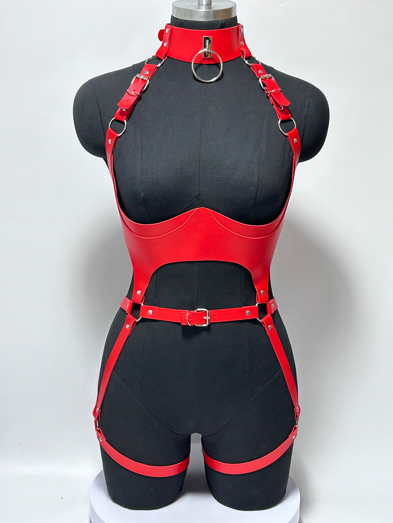 여성 패션 펑크 스타일 인조 가죽 풀 바디 하네스 벨트 - Leather Work Harness 리뷰 및 가격