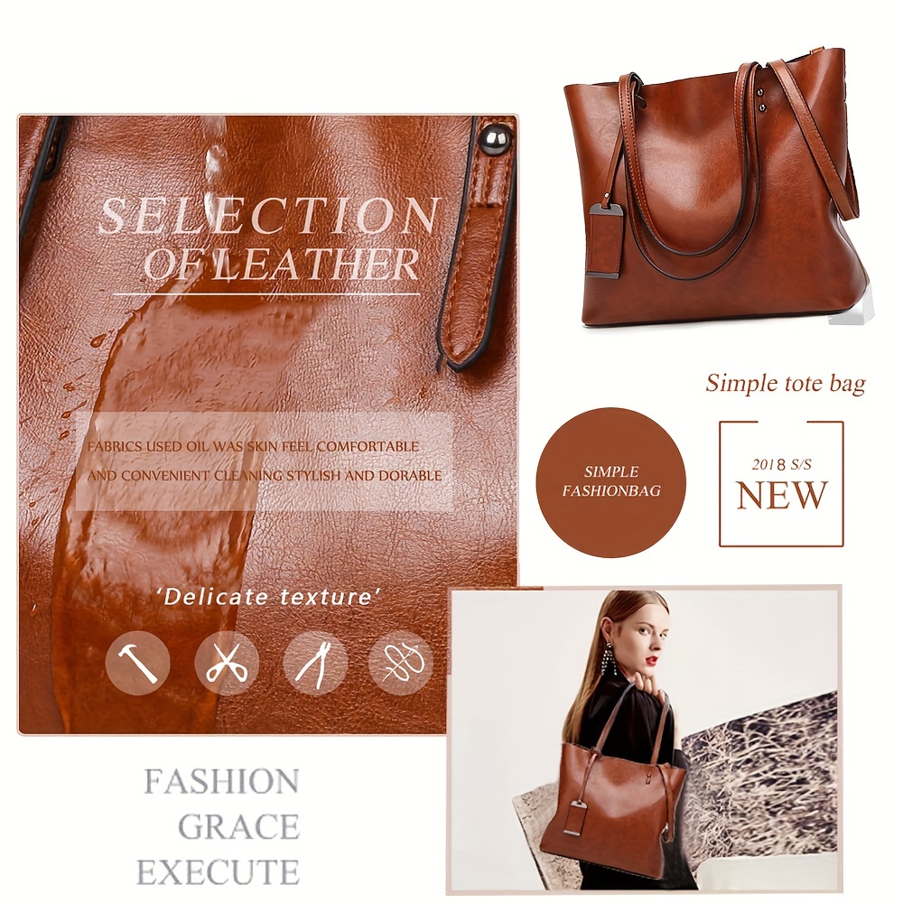 여성용 클래식 레트로 가죽 토트 핸드백 크로스 바디 백 - Leather Work Bag Women 리뷰 및 가격