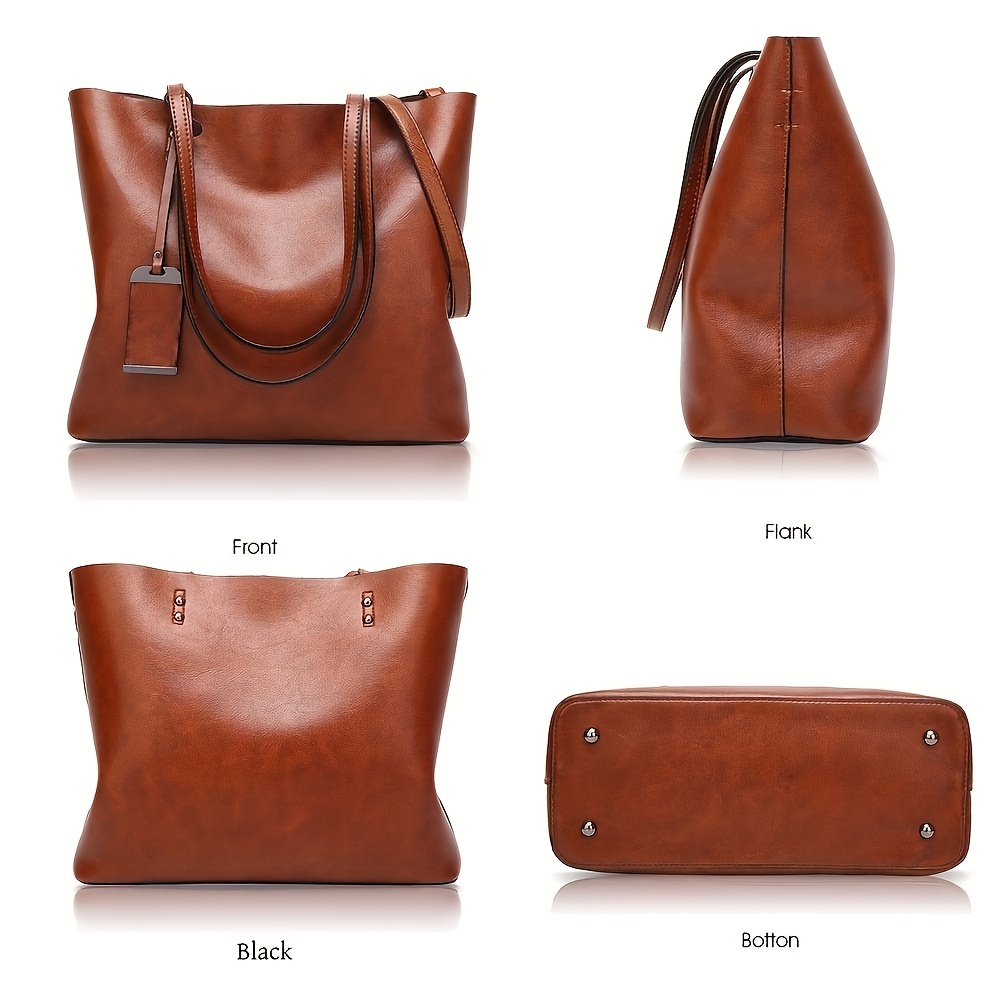 여성용 클래식 레트로 가죽 토트 핸드백 크로스 바디 백 - Leather Work Bag Women 리뷰 및 가격
