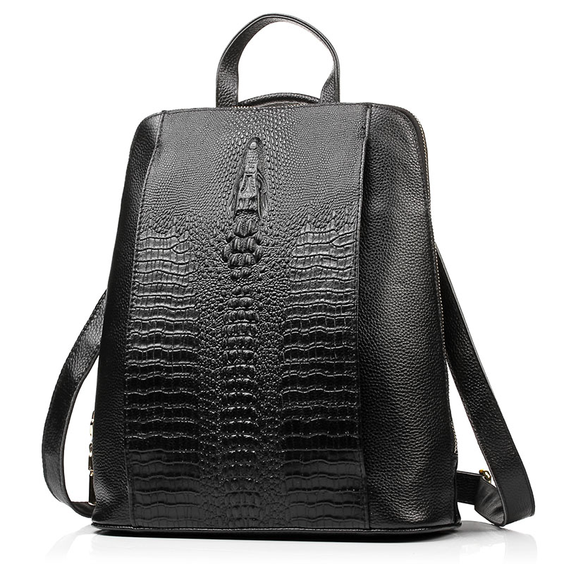 Zency 여성용 악어 가죽 백팩 100% 정품 천연  - Leather Work Bag Women 리뷰 및 가격